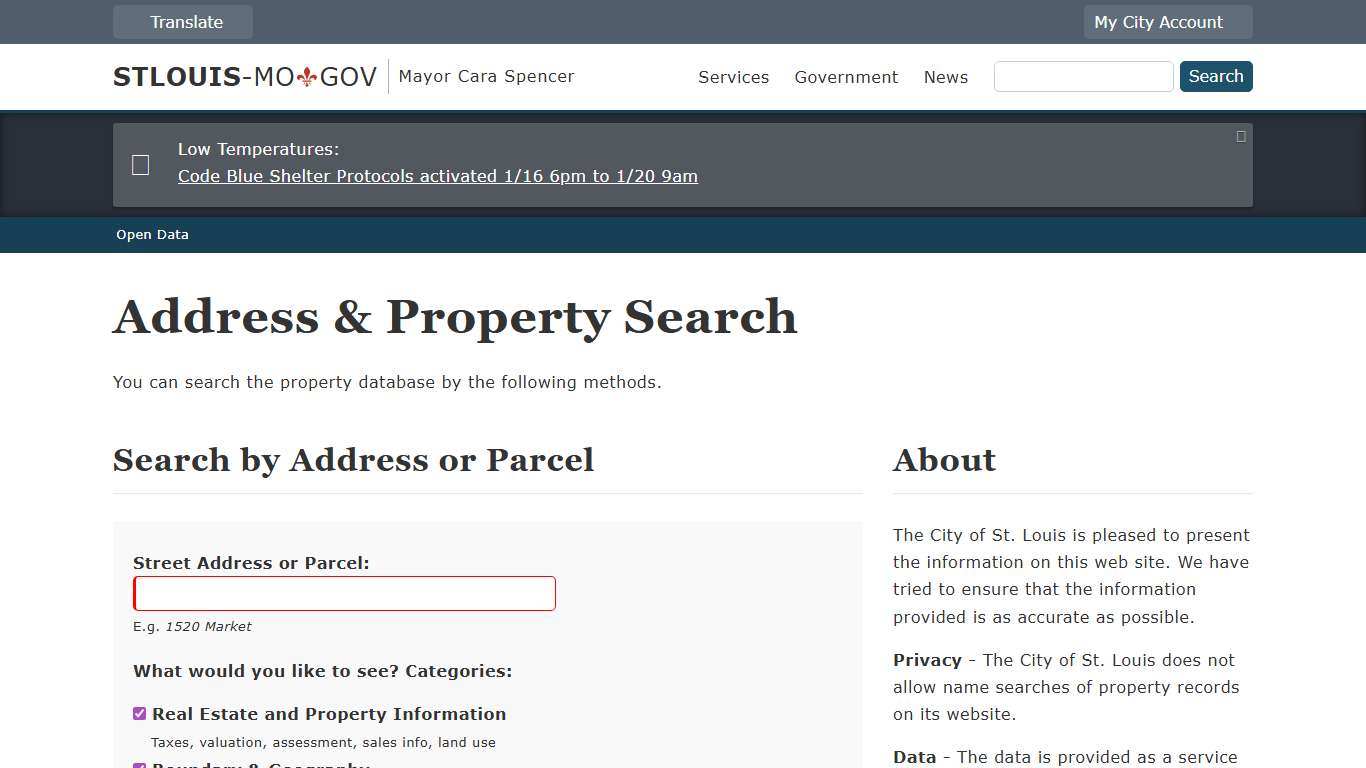 Address and Property Information Search